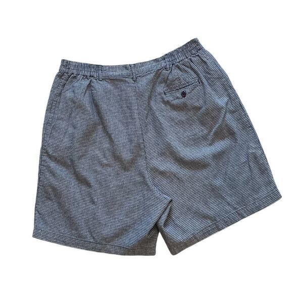 Milano Design Group Navy & White Check Linen Blend High Rise Tailored Shorts, 20 - Picture 2 of 13